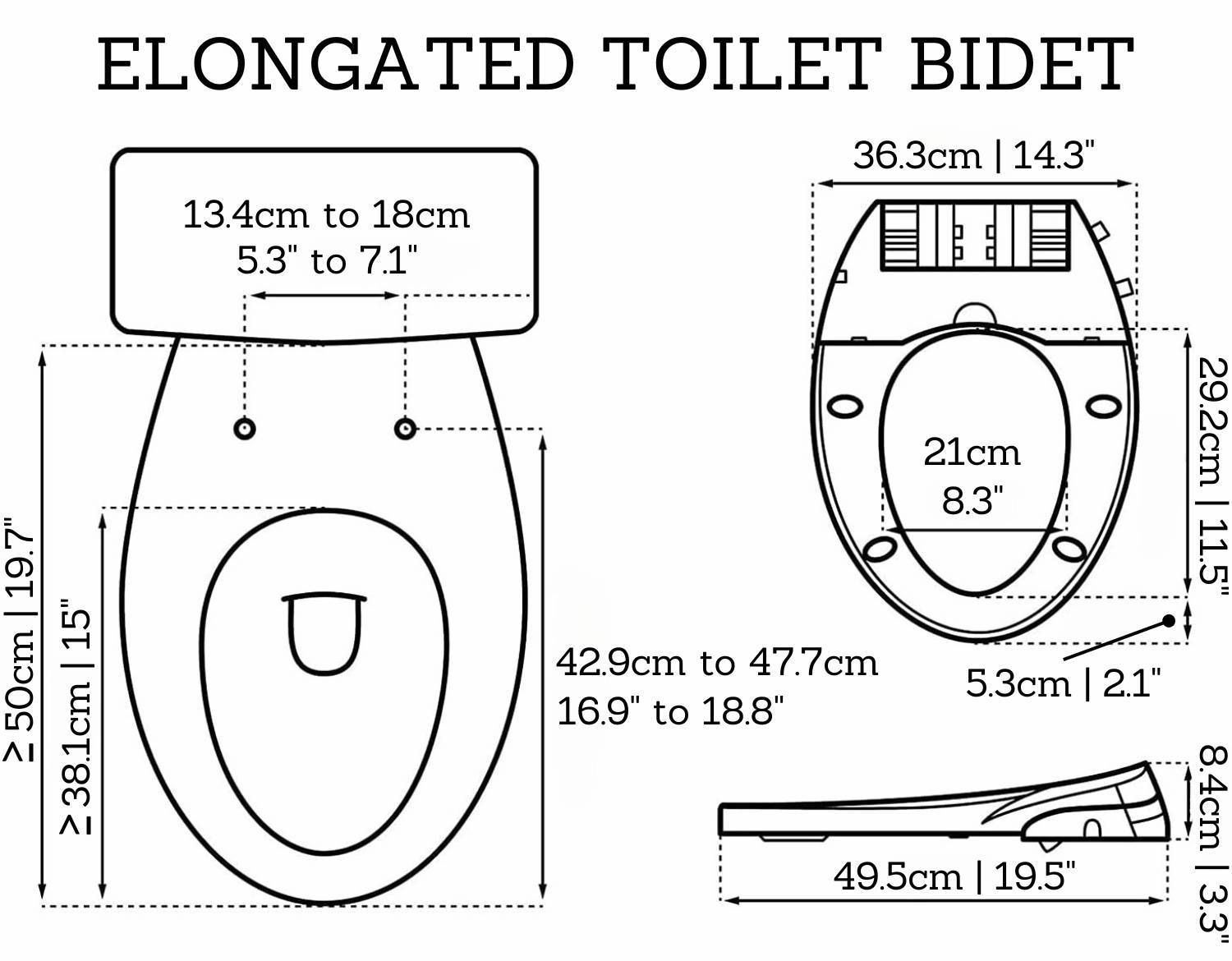 Non-Electric Bidet Toilet Seat